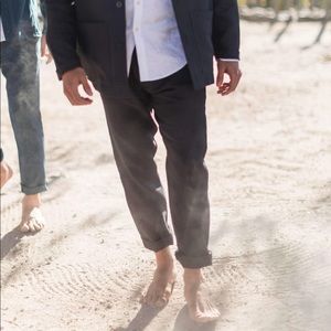 ALEX CRANE Cham Linen Pants Night Black